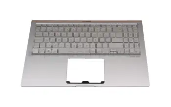 90NB0JX2-R31SF0 original Asus keyboard incl. topcase SF (swiss-french) silver/silver with backlight