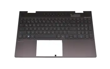 L93119-041 original HP keyboard incl. topcase DE (german) black/black with backlight (Nightfall Black)