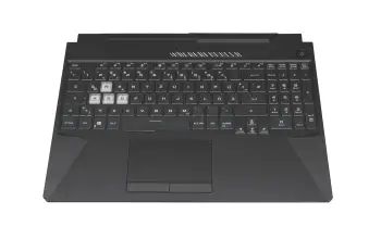 90NR0636-R31GE1 original Asus keyboard incl. topcase DE (german) black/transparent/black with backlight