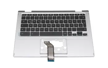 6B.HWYN7.007 original Acer keyboard incl. topcase DE (german) black/silver
