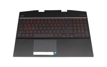 Keyboard incl. topcase DE (german) black/black with backlight original suitable for HP Omen 15-dh1000