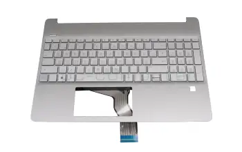 L63578-041 original HP keyboard incl. topcase DE (german) silver/silver