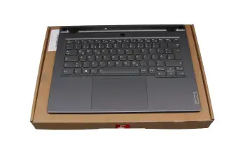 5CB1L83678 original Lenovo keyboard incl. topcase DE (german) grey/grey with backlight