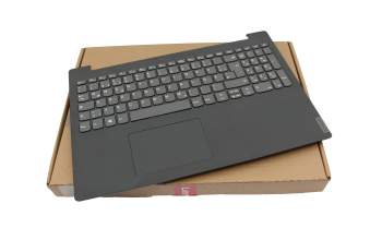Keyboard incl. topcase DE (german) grey/black (rough) original suitable for Lenovo IdeaPad S145-15IGM (81WT)