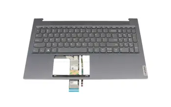 5CB0Z28179 original Lenovo keyboard incl. topcase US (english) grey/grey with backlight