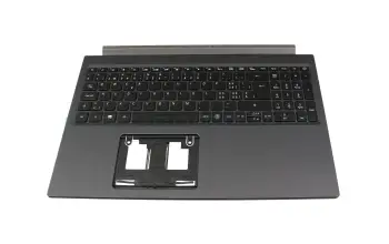 6B.QHDN2.015 original Acer keyboard incl. topcase CH (swiss) black/grey with backlight