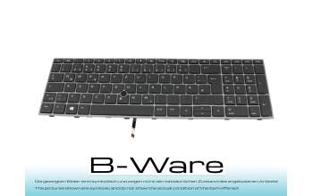T011HR Keyboard DE (german) dark grey/grey with backlight and mouse-stick b-stock