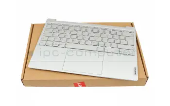 5CB1J31358 original Lenovo keyboard incl. topcase DE (german) grey/grey with backlight