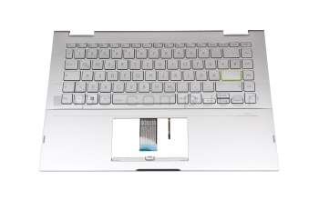 102-019G5LHA04 original Asus keyboard incl. topcase DE (german) silver/silver with backlight