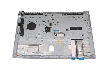 10A27402000R3 original Lenovo keyboard incl. topcase DE (german) black/silver with backlight and mouse-stick