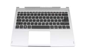 11904E40K202 original Acer keyboard incl. topcase DE (german) black/silver with backlight