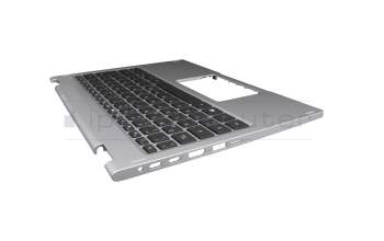 11904E40K202 original Acer keyboard incl. topcase DE (german) black/silver with backlight