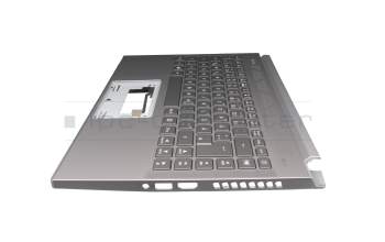 12000023KA02 original Acer keyboard incl. topcase DE (german) grey/grey with backlight
