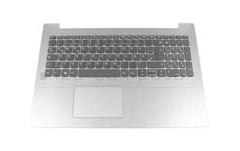 12209917 original Lenovo keyboard incl. topcase DE (german) grey/silver