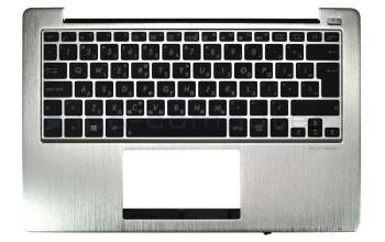 13GNFQ10P09X-1 original Asus keyboard incl. topcase GR (greek) black/silver