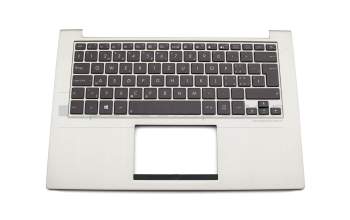 13N0-MYA0521 original Asus keyboard incl. topcase SF (swiss-french) black/silver with backlight