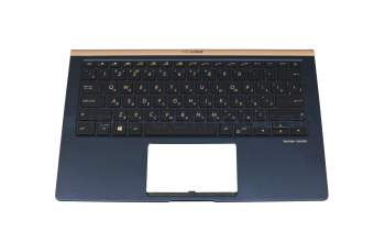 13N1-60A0J31 original Asus keyboard incl. topcase RU (russian) black/blue with backlight