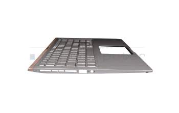13N1-62A0A31 original Asus keyboard incl. topcase SF (swiss-french) silver/silver with backlight