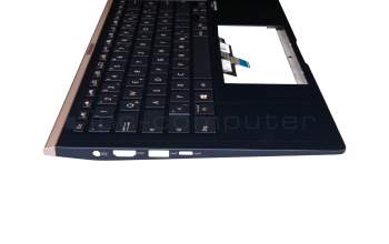 13N1-93A0331 original Asus keyboard incl. topcase DE (german) blue/blue with backlight