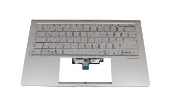 13N1-94A0A11 original Asus keyboard incl. topcase DE (german) silver/silver with backlight
