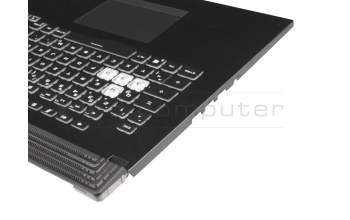 13N1-9BA0901 original Asus keyboard incl. topcase DE (german) black/black with backlight - without keystone slot -