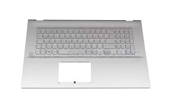 13N1-D0A0101 original Asus keyboard incl. topcase DE (german) silver/silver with backlight