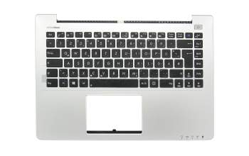 13NB0051AM0302 original Asus keyboard incl. topcase DE (german) black/silver
