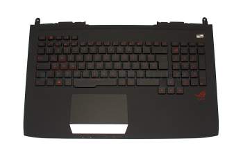 13NB06G1P12X11 original Asus keyboard incl. topcase DE (german) black/black with backlight