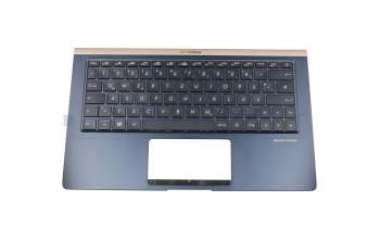 13NB0JV3P02011 original Asus keyboard incl. topcase DE (german) black/blue with backlight