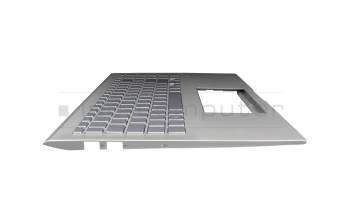 13NB0MI2P01011-1 original Asus keyboard incl. topcase DE (german) silver/silver with backlight