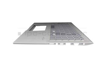 13NB0MI2P01011-1 original Asus keyboard incl. topcase DE (german) silver/silver with backlight