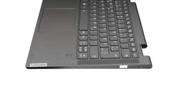 14494218 original Lenovo keyboard incl. topcase DE (german) grey/grey with backlight