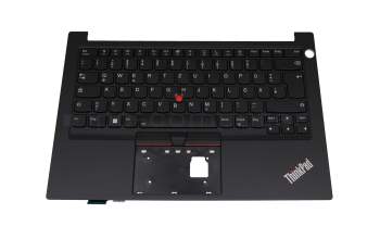 18424251 original Lenovo keyboard incl. topcase DE (german) black/black with backlight and mouse-stick