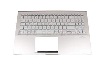 1KAHZZG007L original Asus keyboard incl. topcase DE (german) silver/rosé with backlight