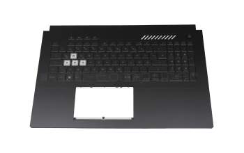 1KAHZZQ0122 original Asus keyboard incl. topcase DE (german) black/transparent/black with backlight