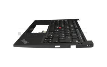 22371128 original Lenovo keyboard incl. topcase DE (german) black/black with mouse-stick