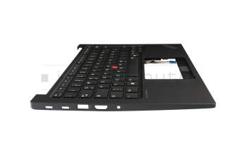 22371128 original Lenovo keyboard incl. topcase DE (german) black/black with mouse-stick