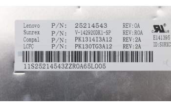 Lenovo 25214543 DT_KYB SPA-T5G1-JME-BlackeyBlackFrame-KB