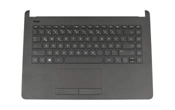 2B-AB208Q110 original HP keyboard incl. topcase DE (german) black/black mesh