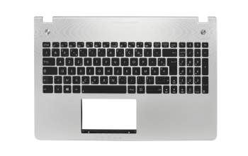 2HNJ8KA02P0 original Asus keyboard incl. topcase FR (french) black/silver with backlight