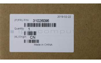Lenovo CABLE LW BLK1.8m BS Power Cord(R) for Lenovo Erazer X310 (90AU/90AV)