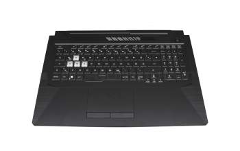 33NJFTAJN00 original Asus keyboard incl. topcase DE (german) black/transparent/black with backlight