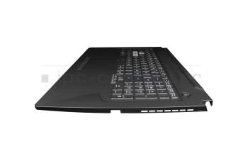33NJFTAJN00 original Asus keyboard incl. topcase DE (german) black/transparent/black with backlight