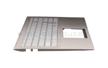 39XKNTAJN30 original Asus keyboard incl. topcase DE (german) silver/rosé with backlight