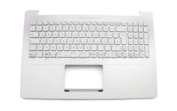 3BBK5TCJNM0 original Asus keyboard incl. topcase DE (german) silver/silver with backlight (for models with HDD)