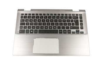 40061688 original Medion keyboard incl. topcase DE (german) black/silver with backlight