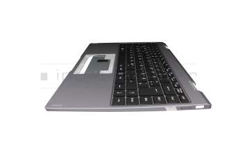 40072851 original Medion keyboard incl. topcase DE (german) black/grey with backlight