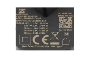 40091742 original Medion USB-C AC-adapter 65.0 Watt EU wallplug