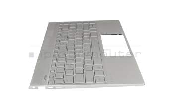 442.0EF0A.0001 original HP keyboard incl. topcase DE (german) silver/silver with backlight