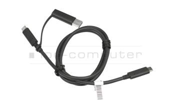 USB-C data / charging cable black original 1,00m suitable for Lenovo IdeaPad Miix 320-10ICR (80XF)
